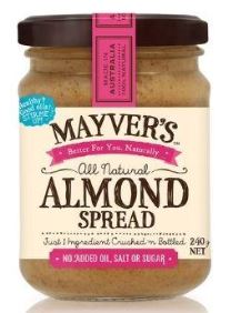 Mayvers Almond Spread 240g